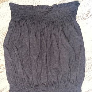 Black strapless top